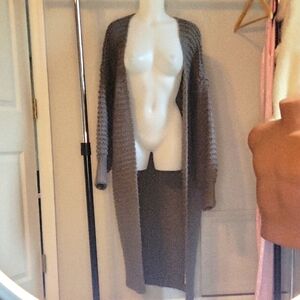 Gray Duster Oversized Sweater